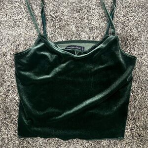 Abercrombie & Fitch Dark Green Velvet Camisole